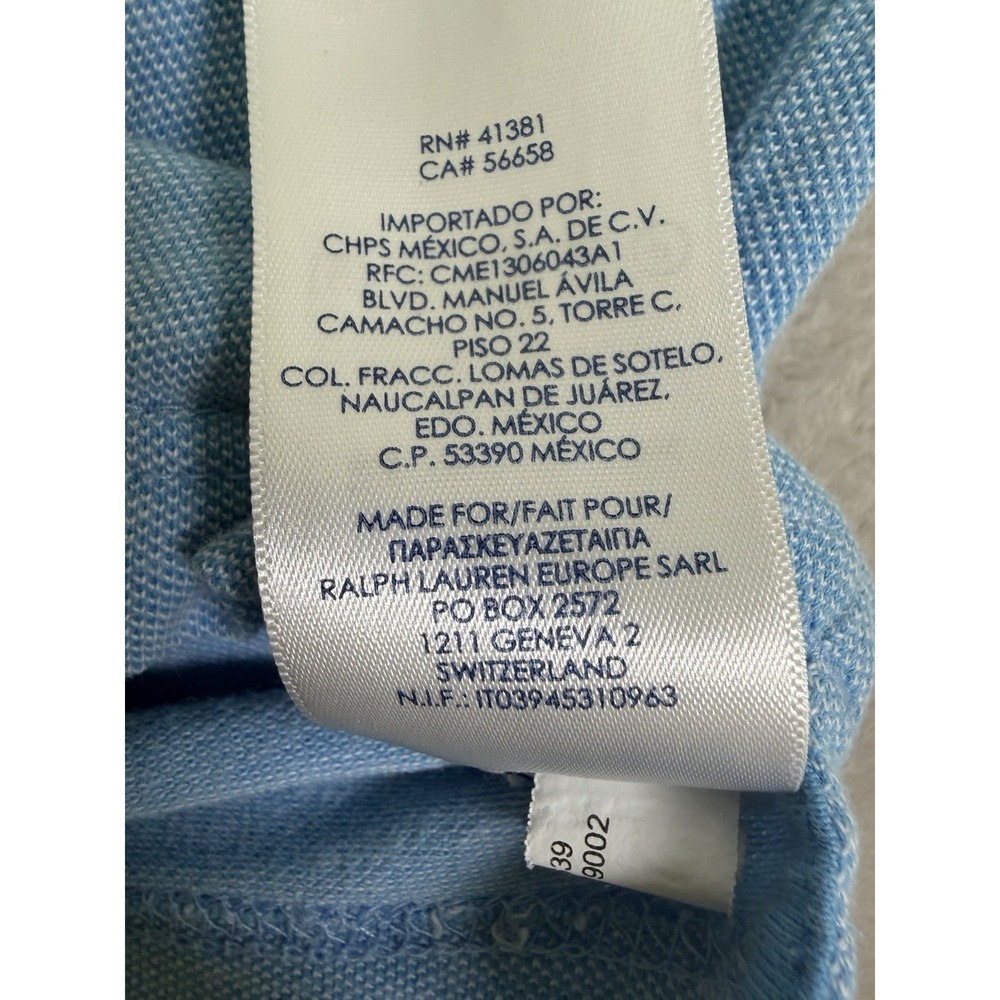 Chaps Pique Polo Shirt Mens XL Blue Short Sleeve Classic Casual Cotton - Picture 11 of 16